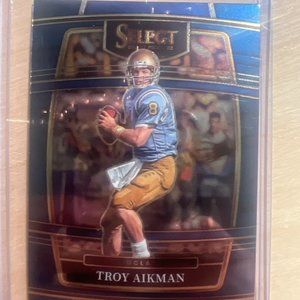 2022 Select Draft Picks Football Blue Parallel #55 - Troy Aikman - Cowboys